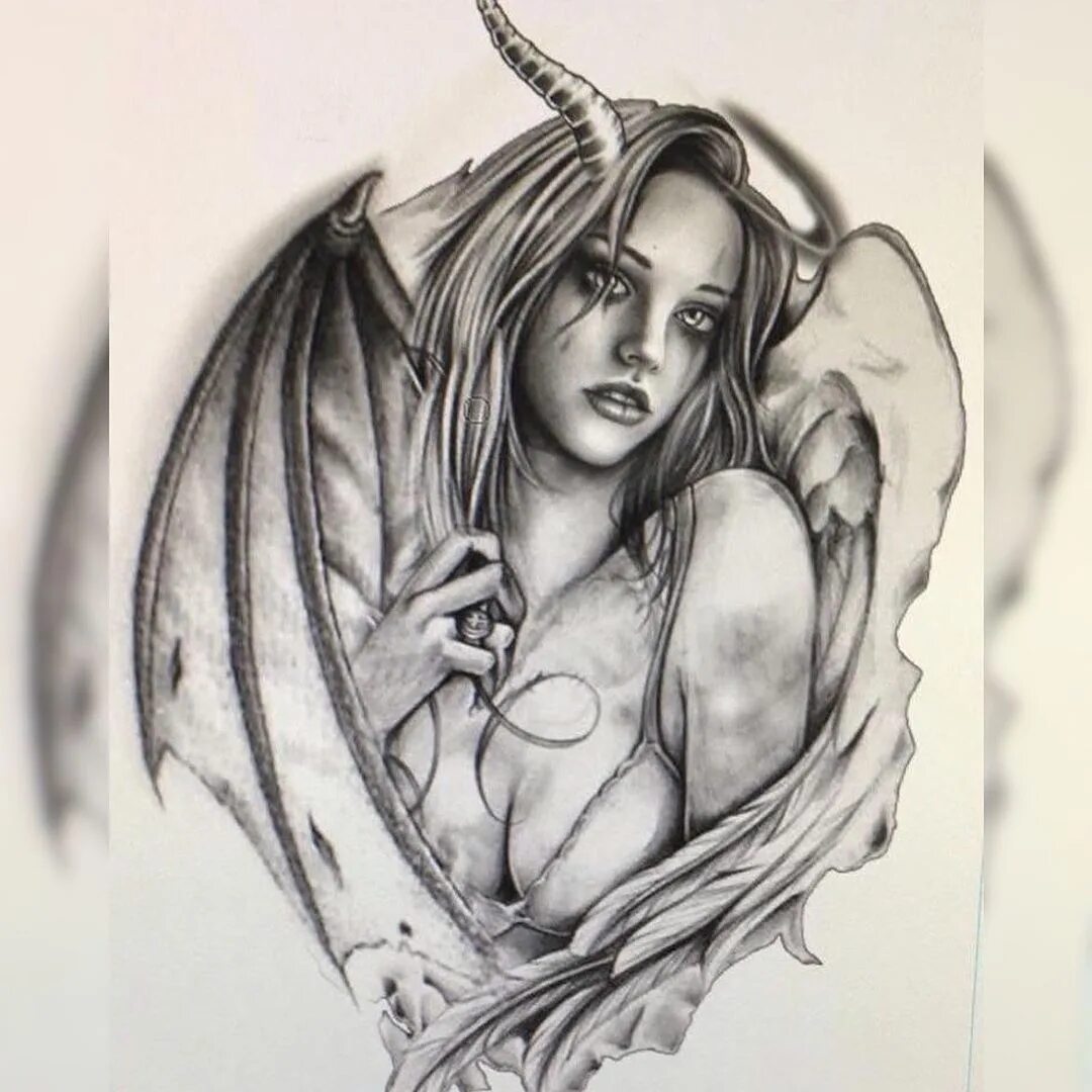 Татуировки девушка демон. Тату дьявол. Демоница лилит тату. Тату скетч ангел и демон. Тату с изображением девушки.