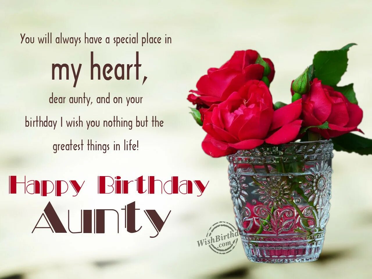 Happy Birthday my Dear Aunt. Happy Birthday Wish for Aunt. Birthday Wishes. Happy Birthday Auntie.