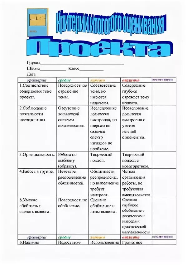 Calaméo - Критерии оценивания презентации
