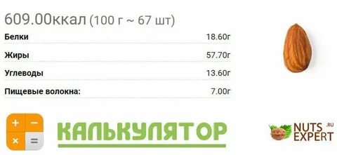 1 грецкий орех калории