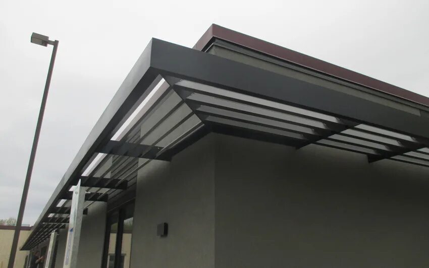 Below sunshade. Below sunshade