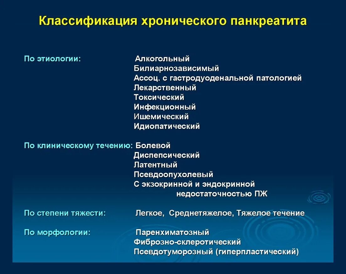 Панкреатит хронического течения. Современная классификация острого панкреатита. Классификация по формам хронического панкреатита. Морфологическая классификация хронического панкреатита. Клинико-морфологические формы хронического панкреатита.