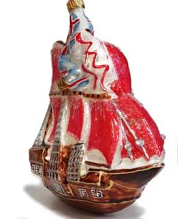 Елочная игрушка корабль
