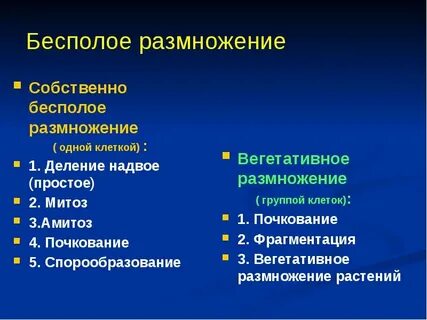 Поддержание бесполого поколения
