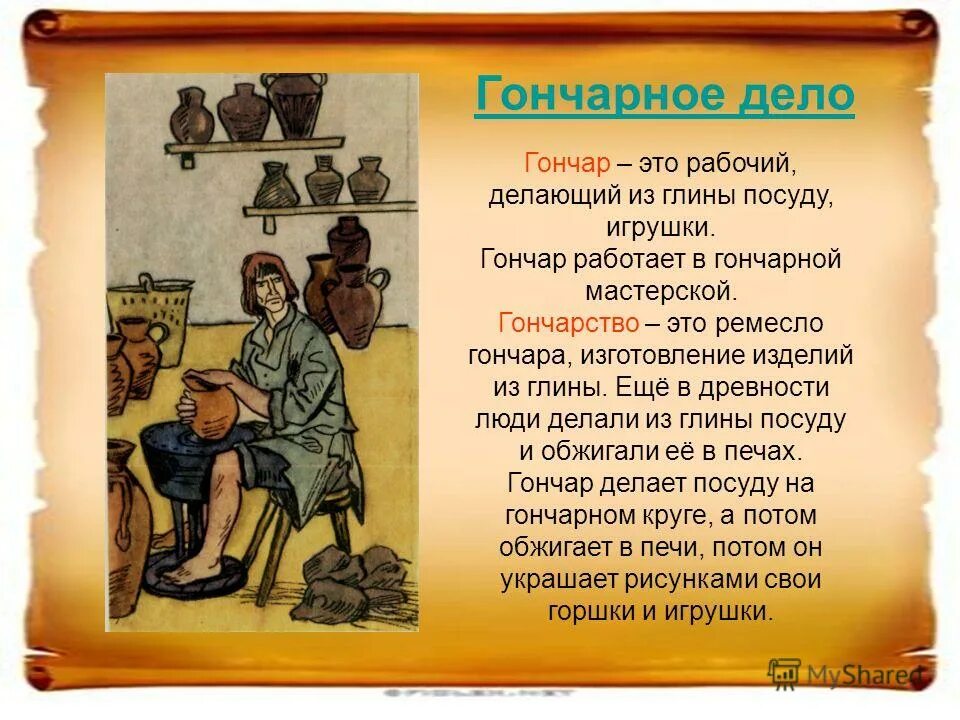 Гончар описание. Гончарное ремесло в древности. Профессии ремесленников на Руси. Рассказать о ремеслах. Гончарное ремесло рассказать.