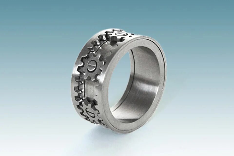 Купить кольца подшипников. Kinekt Gear Ring. Кольцо с шестеренками Gear Ring. Gear Ring kinekt Design. Кольца с шестерёнками на палец.
