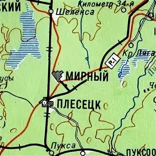 Плесецкая архангельская область на карте