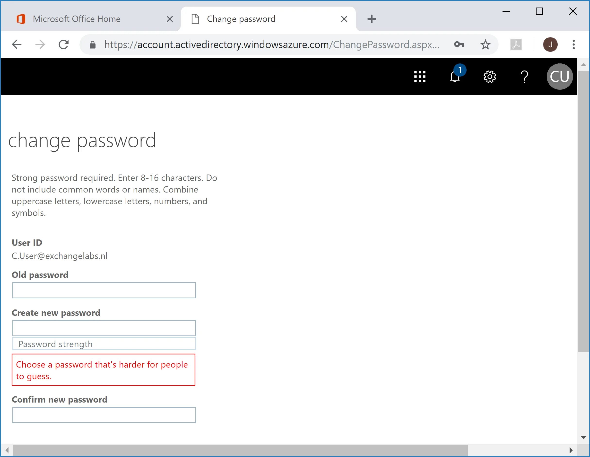 Choose a different password. Choose a password.