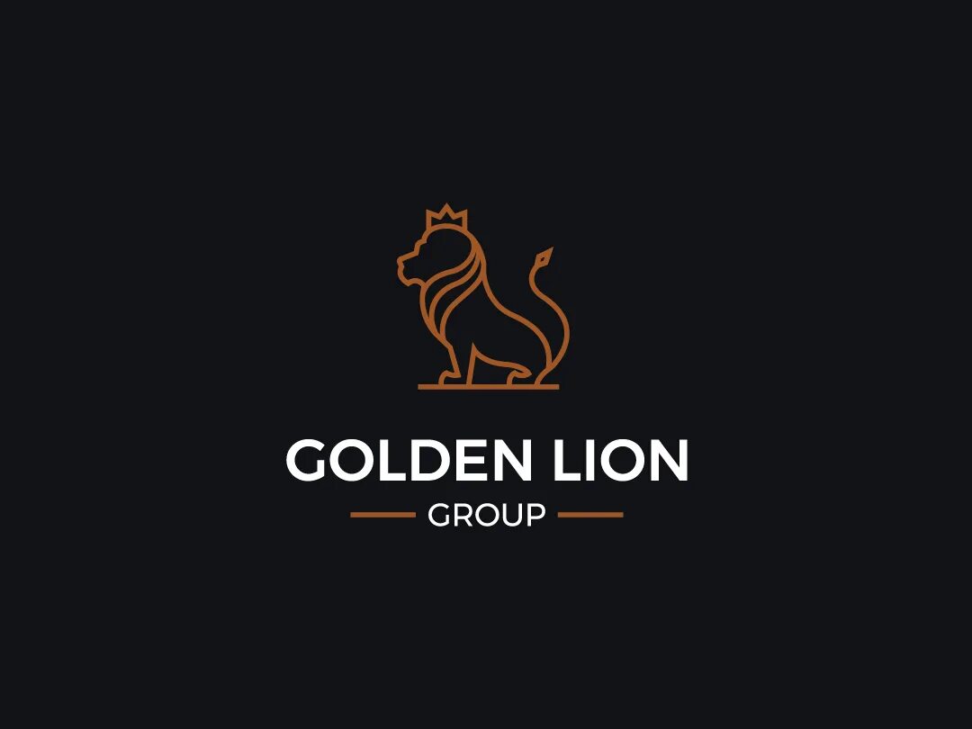 Gold lion. Lion Gold logo. Lion Gold 4k logo.