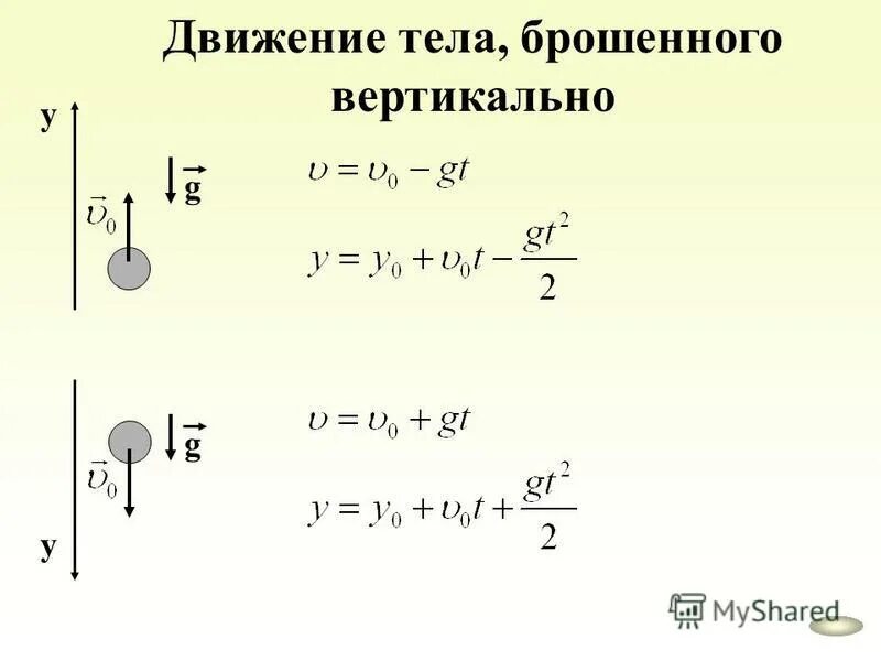 Мяч бросили с высоты вертикально вниз