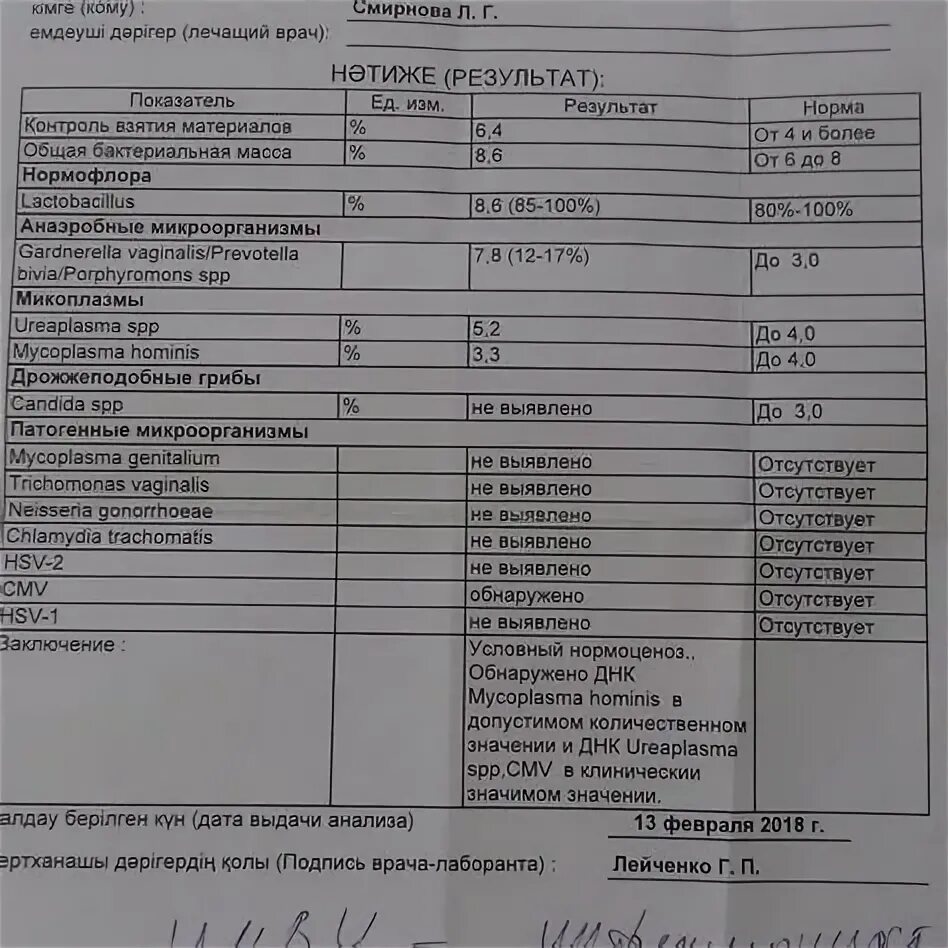 Флороценоз анализ расшифровка норма