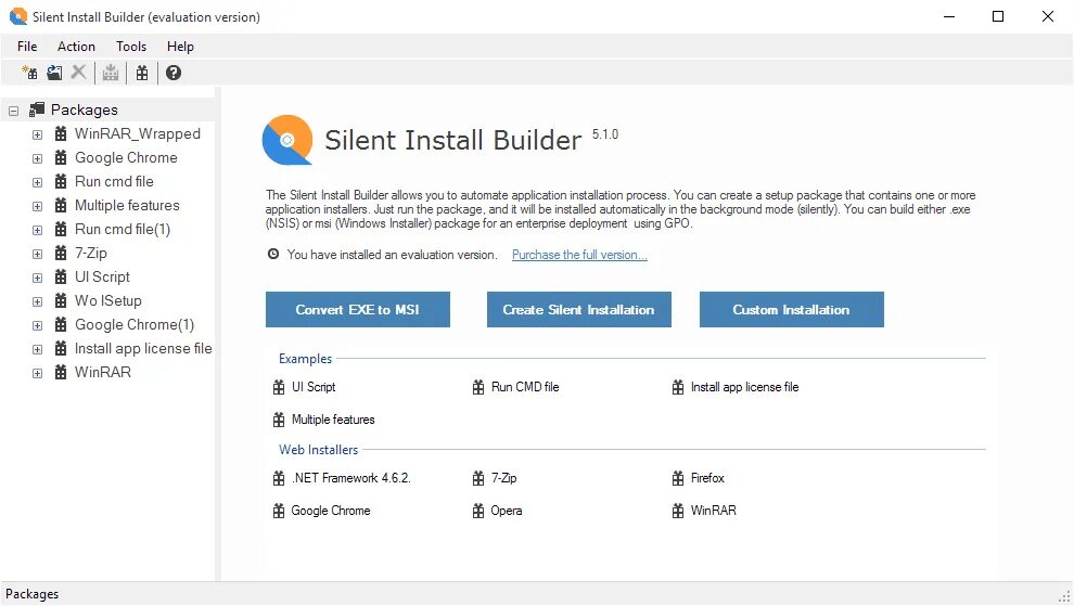 Silent install Builder. Silent install Builder 6. Silent install.cmd. Silent install Helper example.