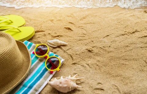 Photo wallpaper sand, sea, beach, summer, the sun, stay, towel, hat, glasse...