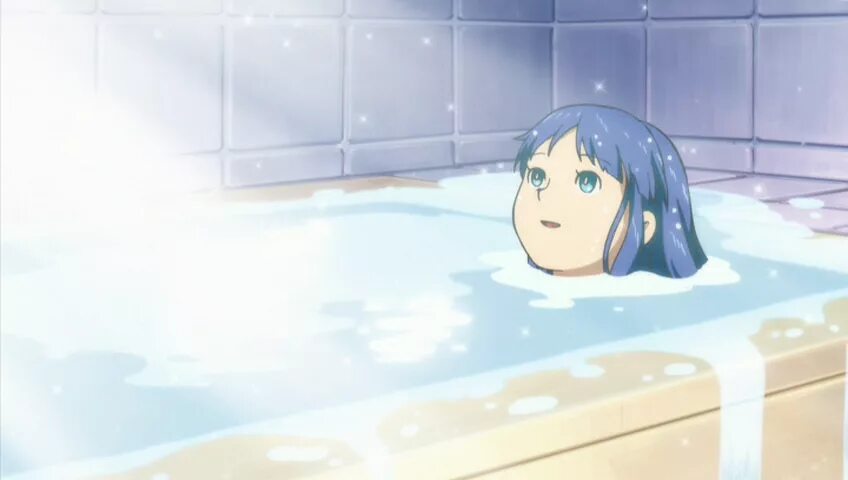 Doraemon девочка в ванне.