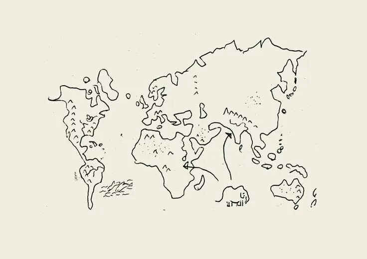 Как выглядит нарисованная карта Раскраски Карта сокровищ для детей (38 шт.) скачать или распечатать бесплатно