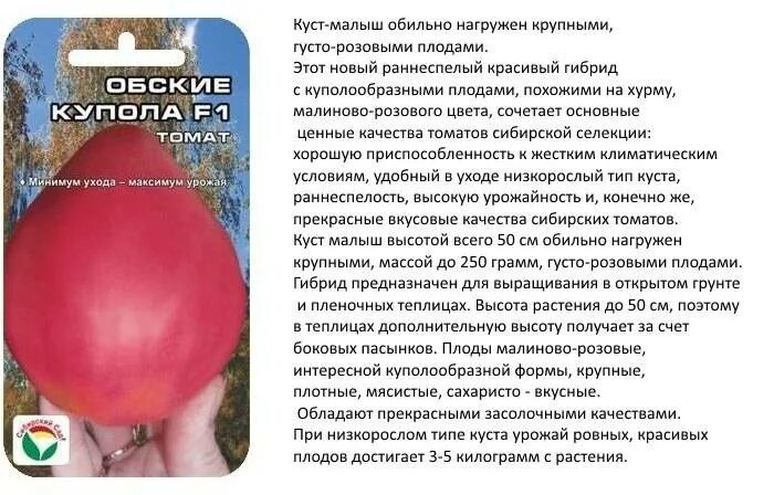Томат красный купол f1. Томат обские купола f1. Томат розовые купола. Томат сорт обские купола. Томаты обские характеристики.