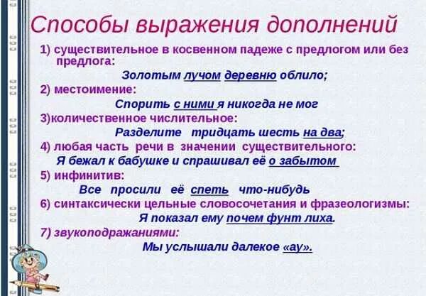 Роль имени существительного в предложении