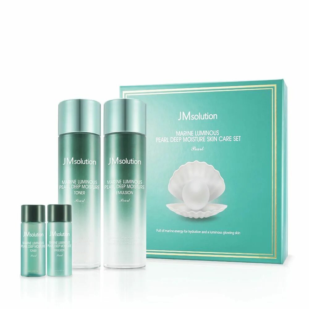 JM solution набор средств с жемчугом Marine Luminous Pearl Deep Moisture Skin Care Set Pearl. JMSOLUTION тонер. Тонер JM solution. JM solution набор.