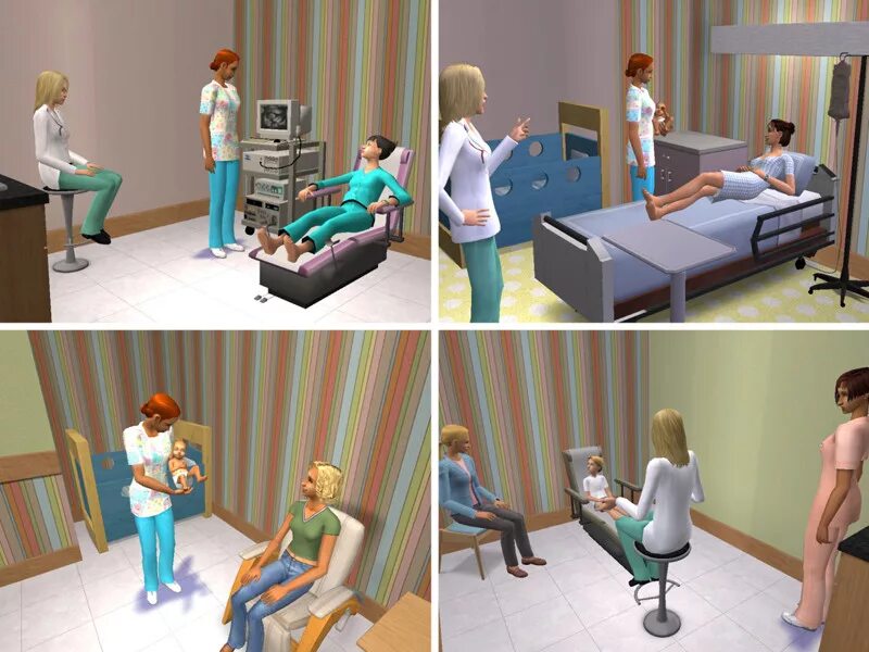 Симс 2 фриплей. Родильный дом SIMS 3. Симс 2 больница. Симс 3 рождение.