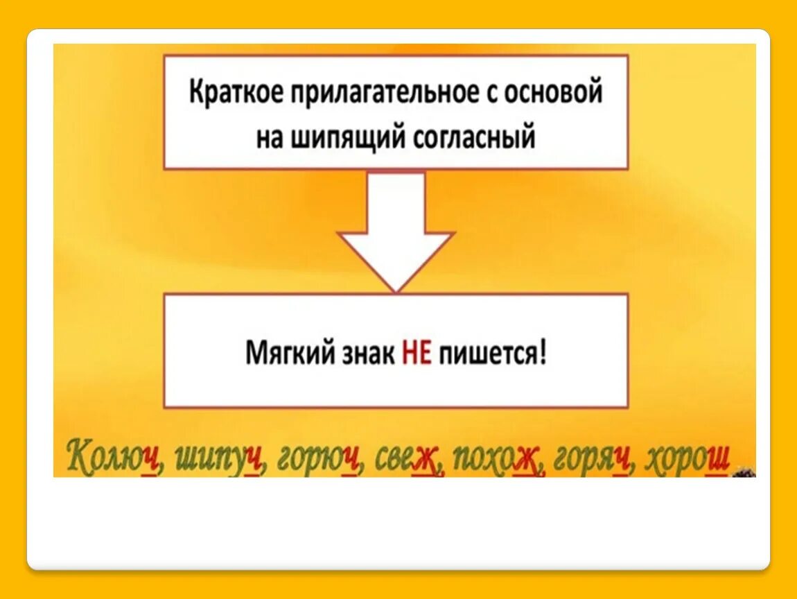 Основа на шипящие. Мягкий знак после шипящих. Прилагательное после шипящих мягкий знак пишется. Мягкий знак на конце кратких прилагательных. Ь знак в кратких прилагательных после шипящих.