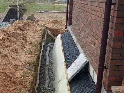 Отвести воду от фундамента уже построенного дома