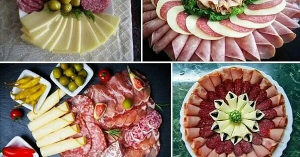 Фото красивых нарезок на стол. Сервировка нарезки. Мясная нарезка на праздничный. Красивая нарезка на праздничный стол. Красивая нарезка.