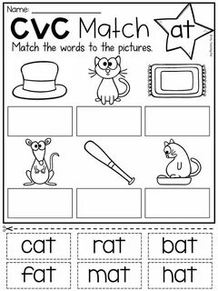 Cvc worksheets for kids