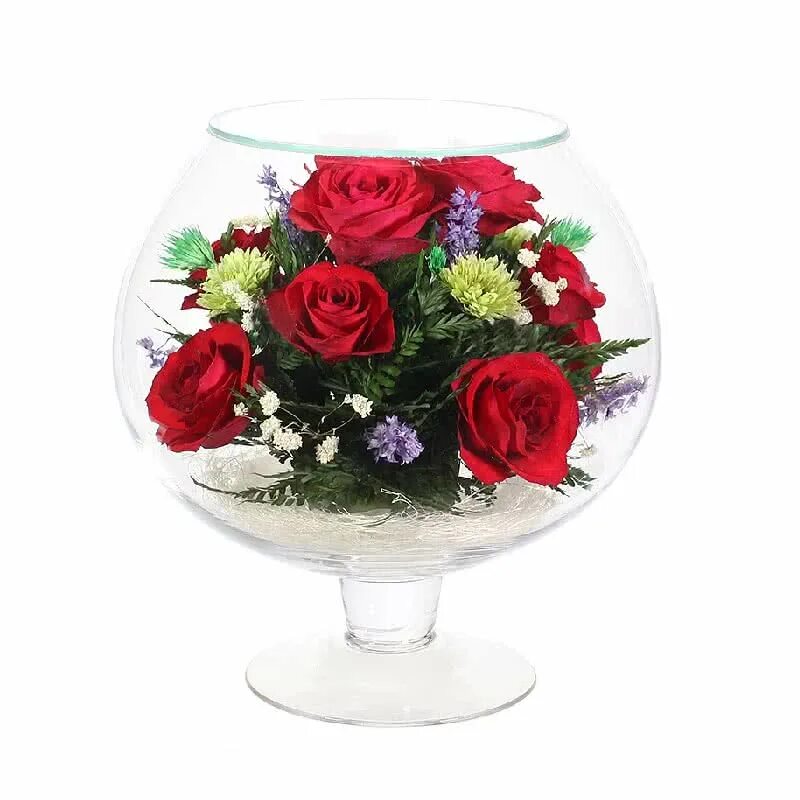 Что положить в вазу с розами. Цветы в вакууме. Композиции в вазах бокалах. Живые цветы в вакууме.
