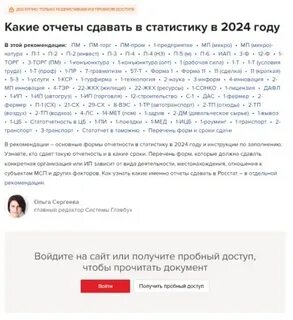Сдача отчетности в статистику в 2024