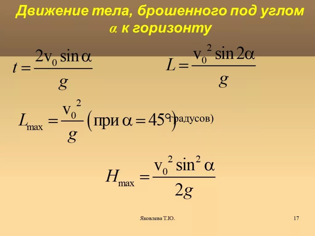 Движение брошенного. Тело брошенное под углом к горизонту формулы. Физика движение под углом к горизонту формулы. Движение под углом к горизонту формулы. Движение тела брошенного под углом к горизонту.