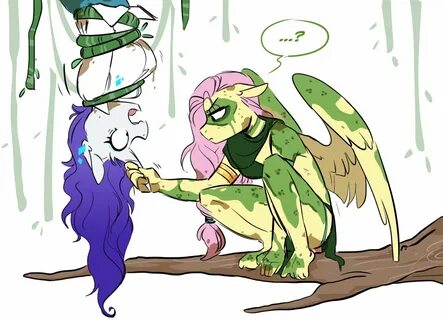 safe, artist:redxbacon, part of a set, fluttershy, rarity, pegasus, unicorn...