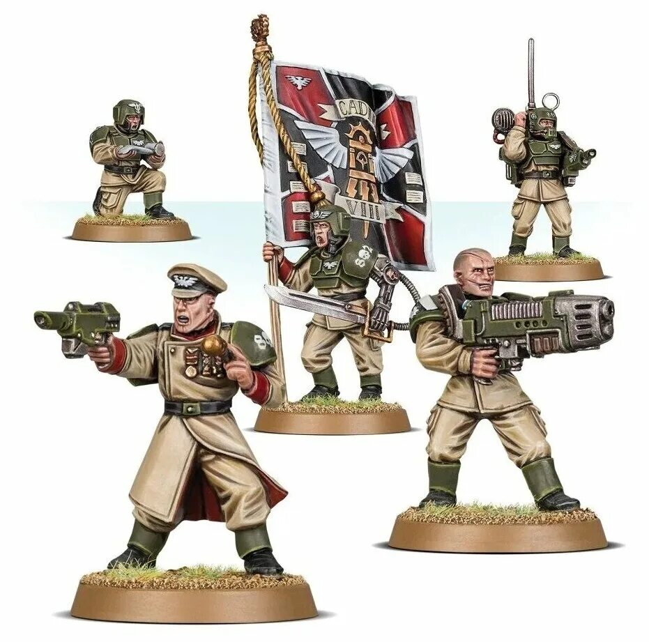 Astra Militarum Command Squad. Astra Militarum Cadian Command Squad. Warhammer 40000 Cadian Command Squad. Warhammer 40k Astra Militarum.