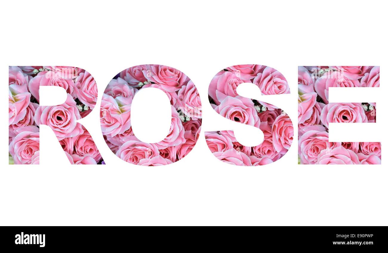 Слово Rose. Rose надпись.