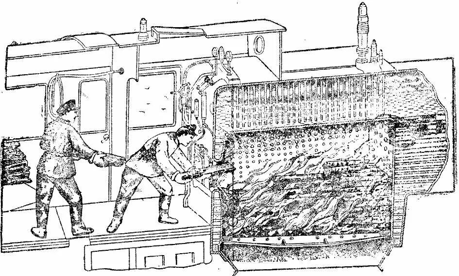 Колосниковая решетка паровоза. Качающиеся колосники топки паровоза. Паровозный котел в котельной. Конструкция котла паровоза. Кочегар на паровозе