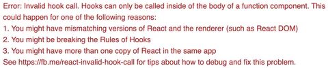 Hook error