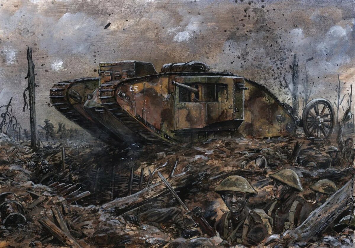 Первая битва танков. Битва при Сомме. Битва на Сомме 1916 танки.