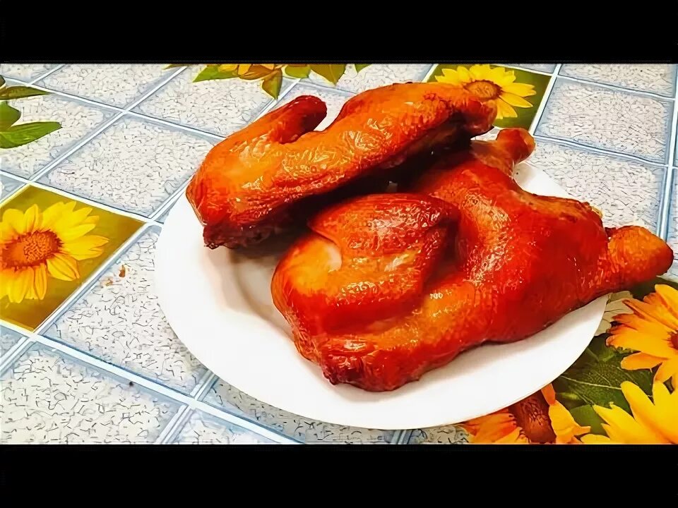 Копчение курицы в коптильне видео