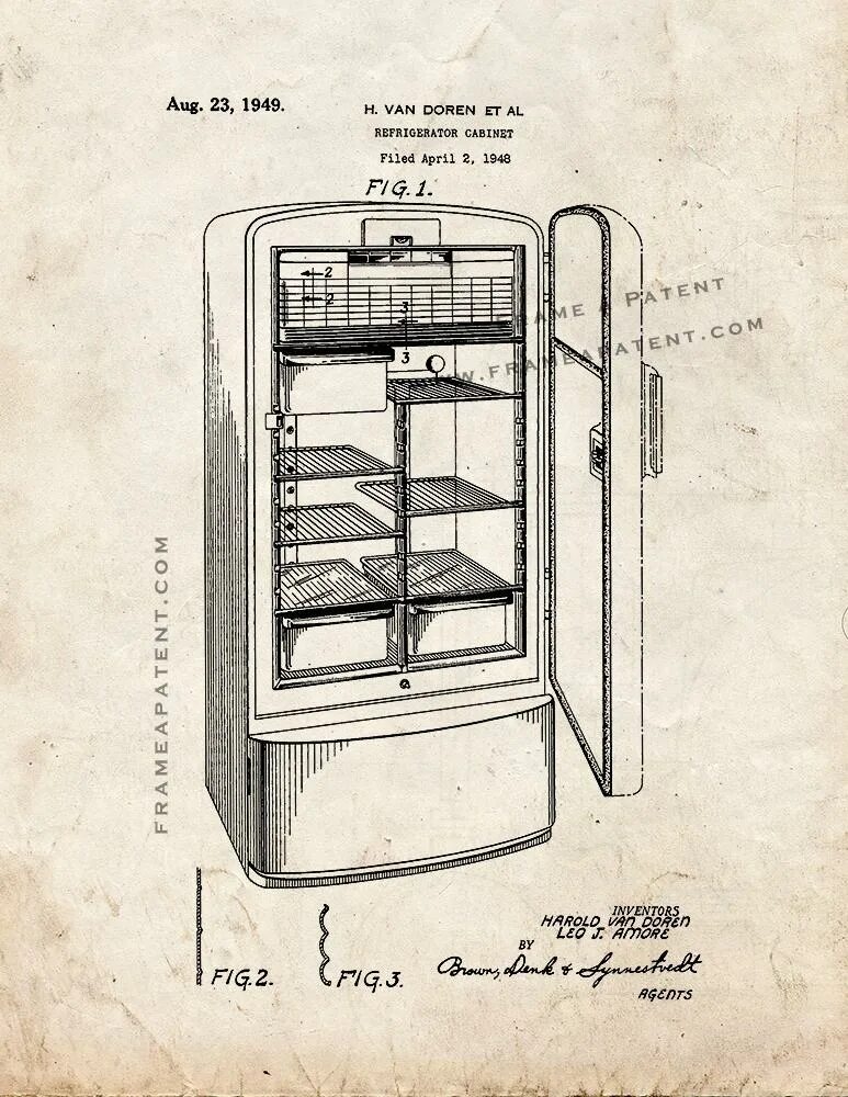 Первый холодильник. Холодильник рисунок. Холодильник 1 метр. Патент холодильник.