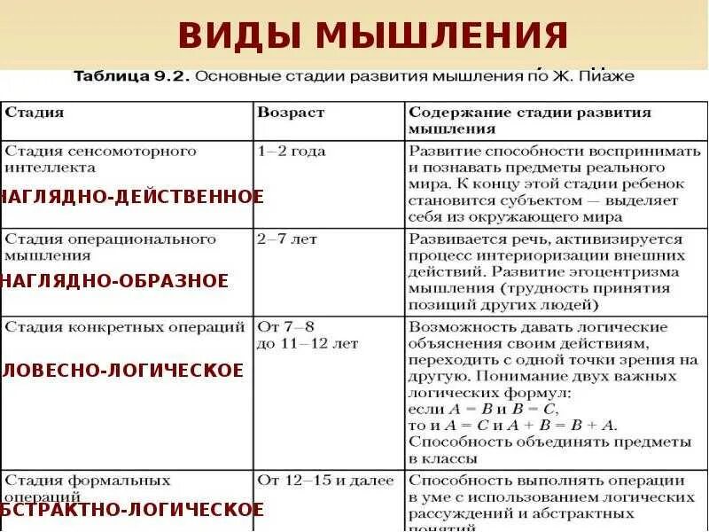 Мышление история развития. Последовательность этапов развития мышления детей. стадии развития мышления по ж.пиаже. этапы развития мышления в онтогенезе по ж.пиаже. основные стадии развития мышления по ж пиаже.
