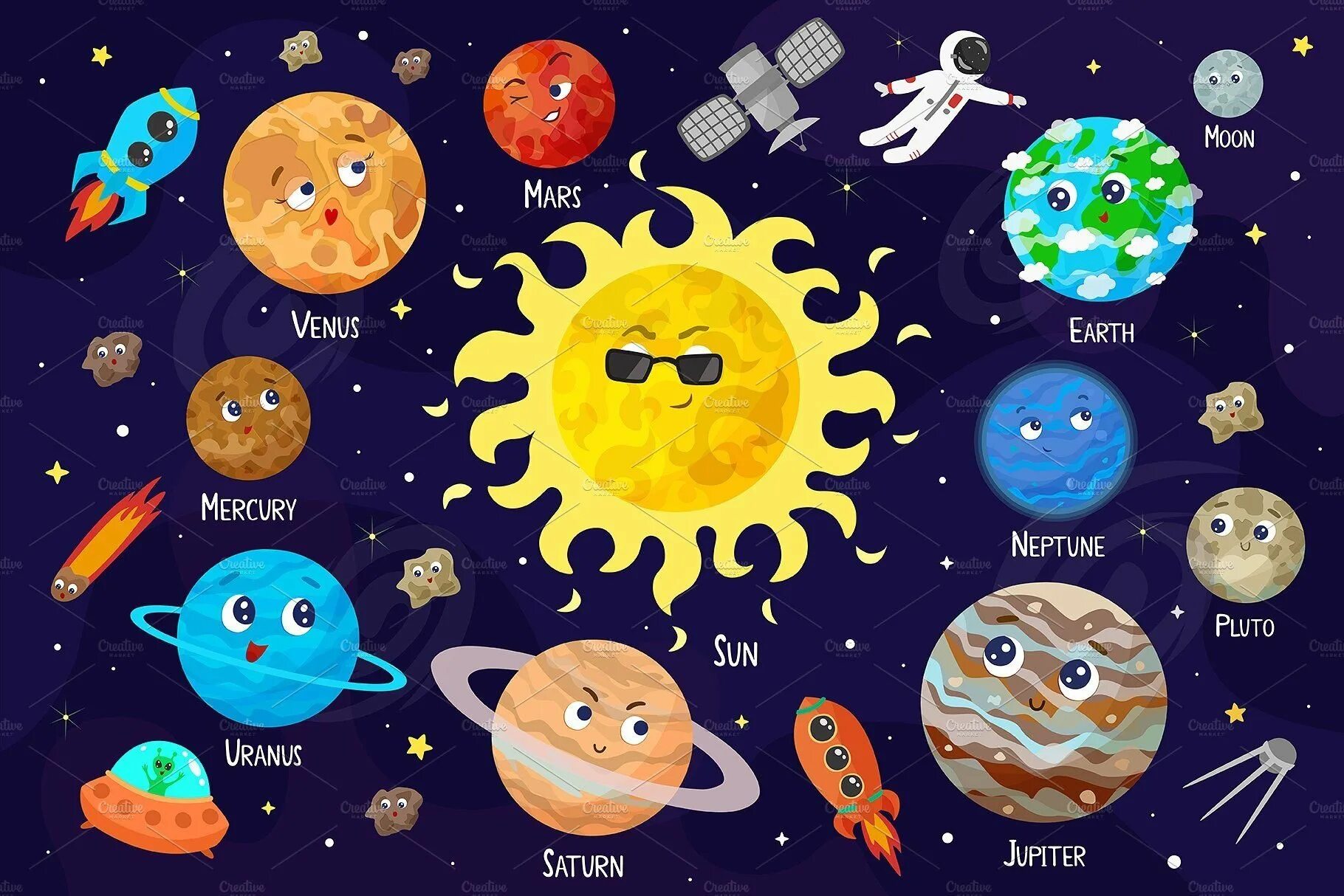 Картинки космос для детей в детском. Планеты для детей. Косомсдля дошкольников. Космос планеты для детей. Космос для детей дошкольного возраста.