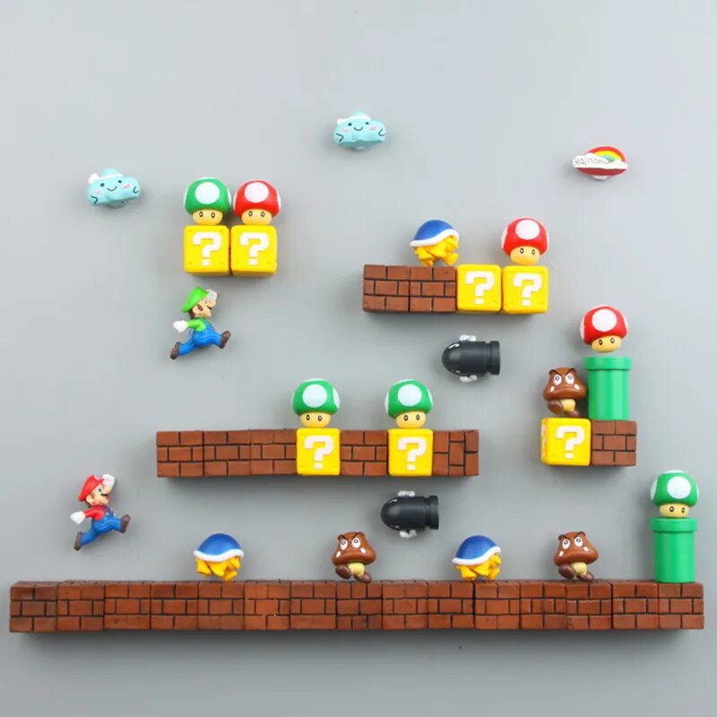 Купить mario bros. Магнитики детские Марио. Марио из пластилина. Супер Марио магнит на холодильник. Магнит фигурка.