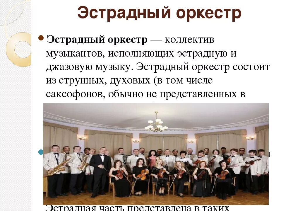 Сообщение о любом оркестре