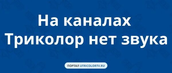 Триколор звук есть изображения нет. Нет звука в триколоре. триколор звук есть изображения нет что делать. почему на триколоре нет звука на всех каналах. приставка триколор тв нет сигнала.