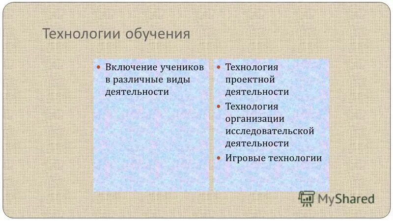 Включение в обучение