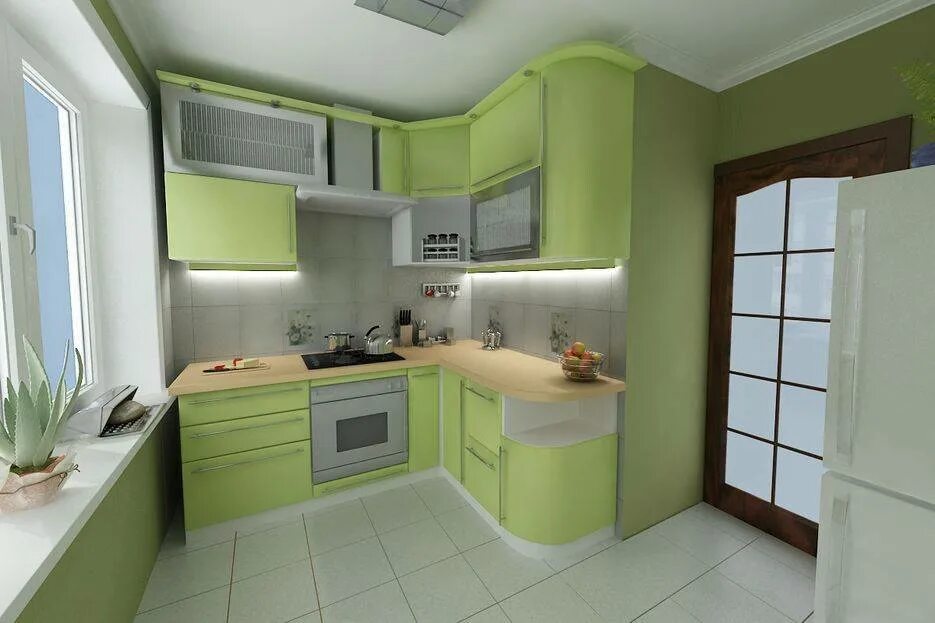Угловая кухня 7 кв.м. Проекты маленьких кухонь. Интерьер кухни 7м2. Кухня 7 метров.
