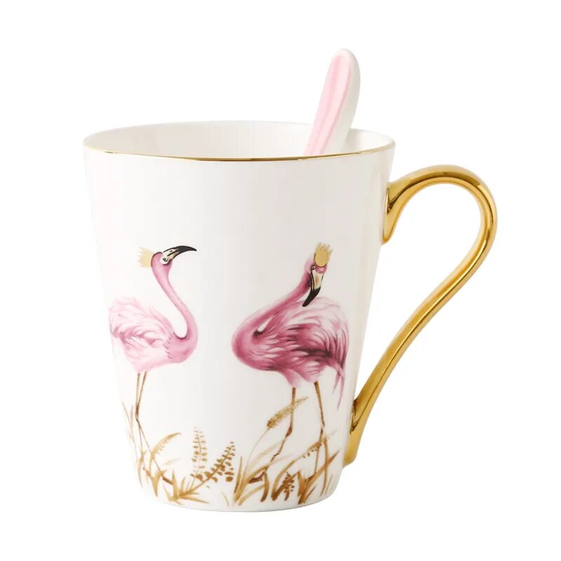 Розовая кружка с золотой ручкой. Кружка фламинго. Кружка new wave villeroy boch фламинго. Черная кружка с фламинго. Villeroy boch чашка new wave.
