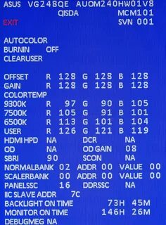 Service menu