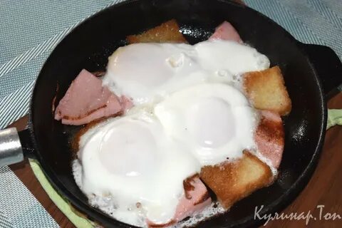 Рецепт вкусных яиц с колбасой
