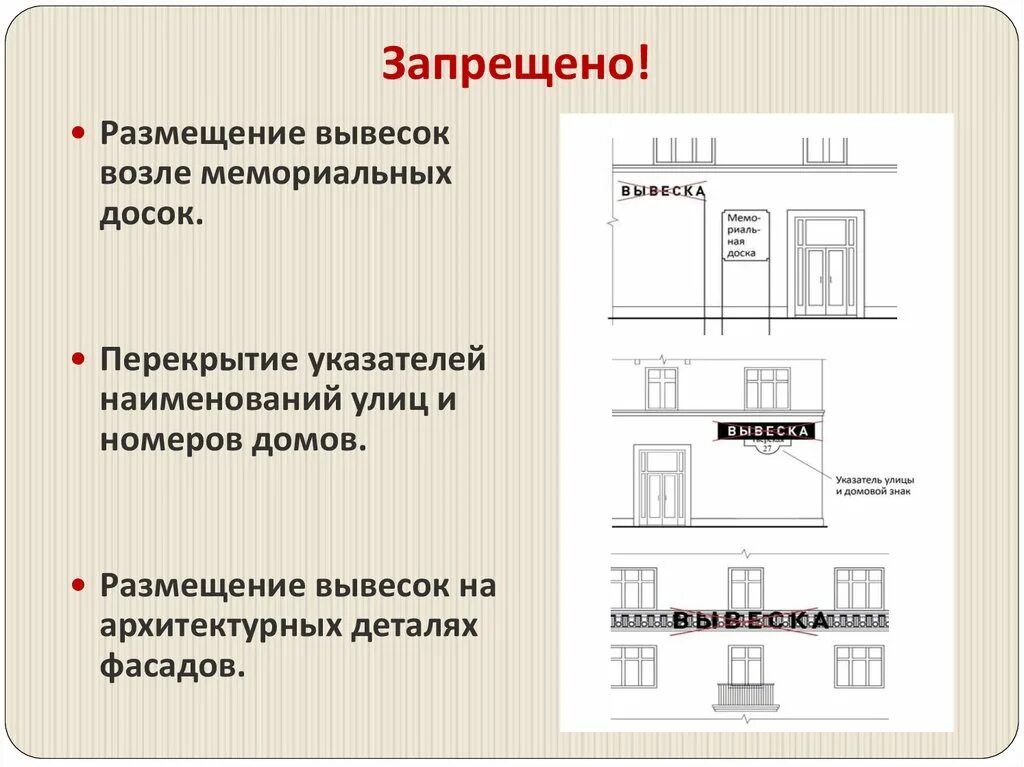 Штраф за вывеску. Правила размещения вывесок. Размещение вывески на фасаде. Размер вывески на фасаде здания. Размещение вывески в многоквартирном доме.