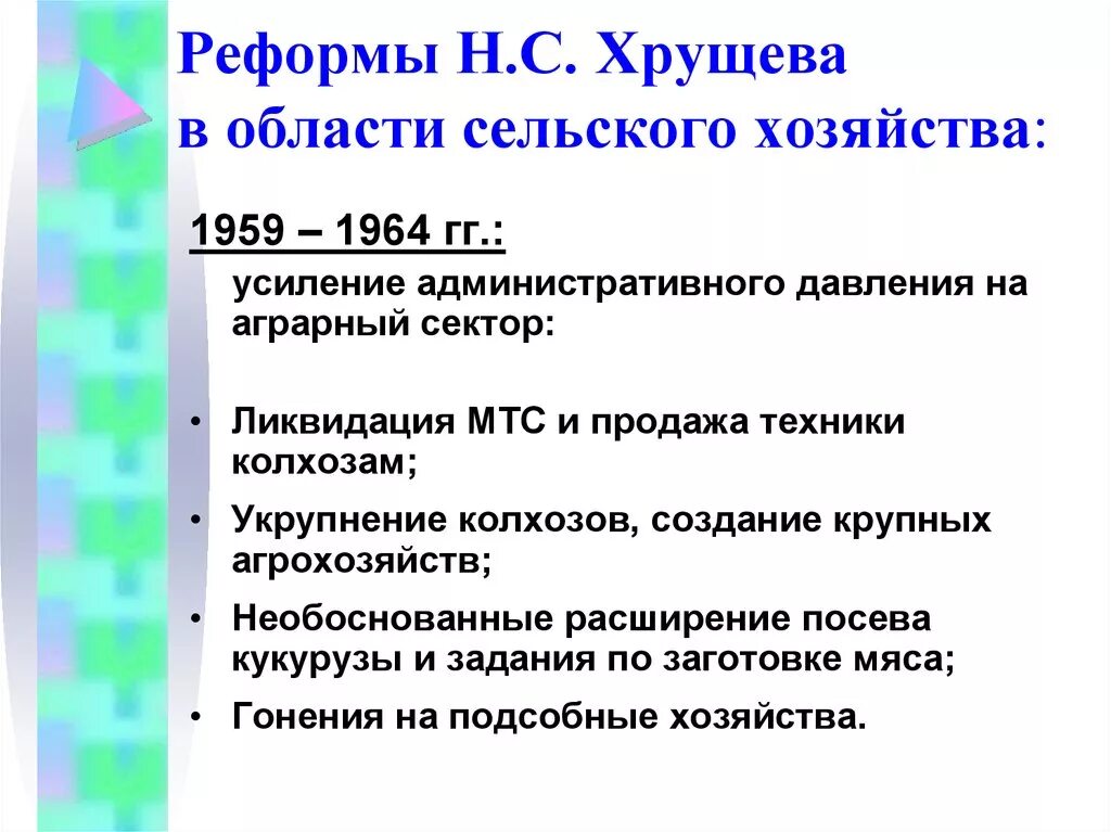 Политические преобразования н с хрущева